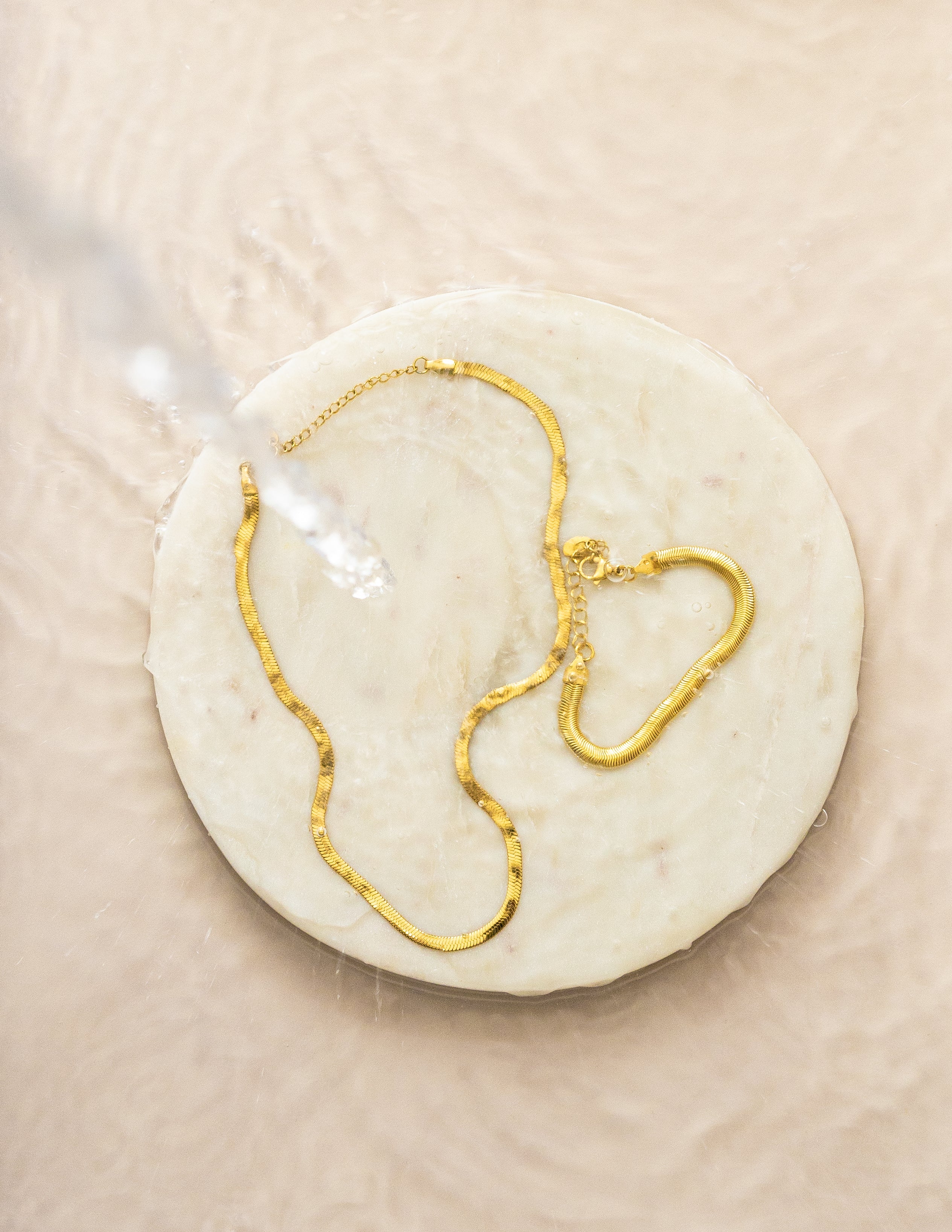Liquid Gold Herringbone Chain Bracelet, Bracelets, $ 31.87, A Moment Of Now™