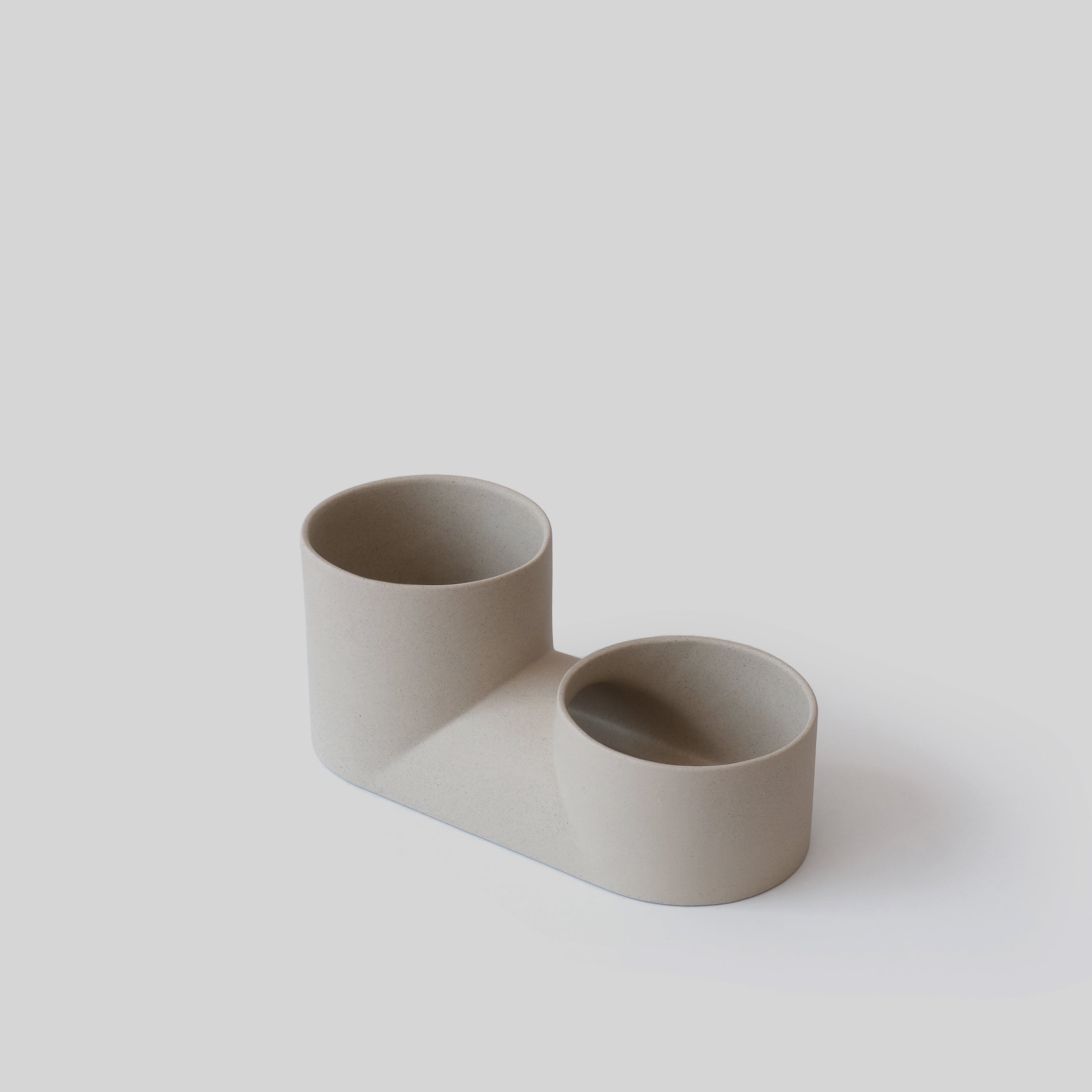 Handmade Ceramic Double Planter - Unique Indoor Plant Pot