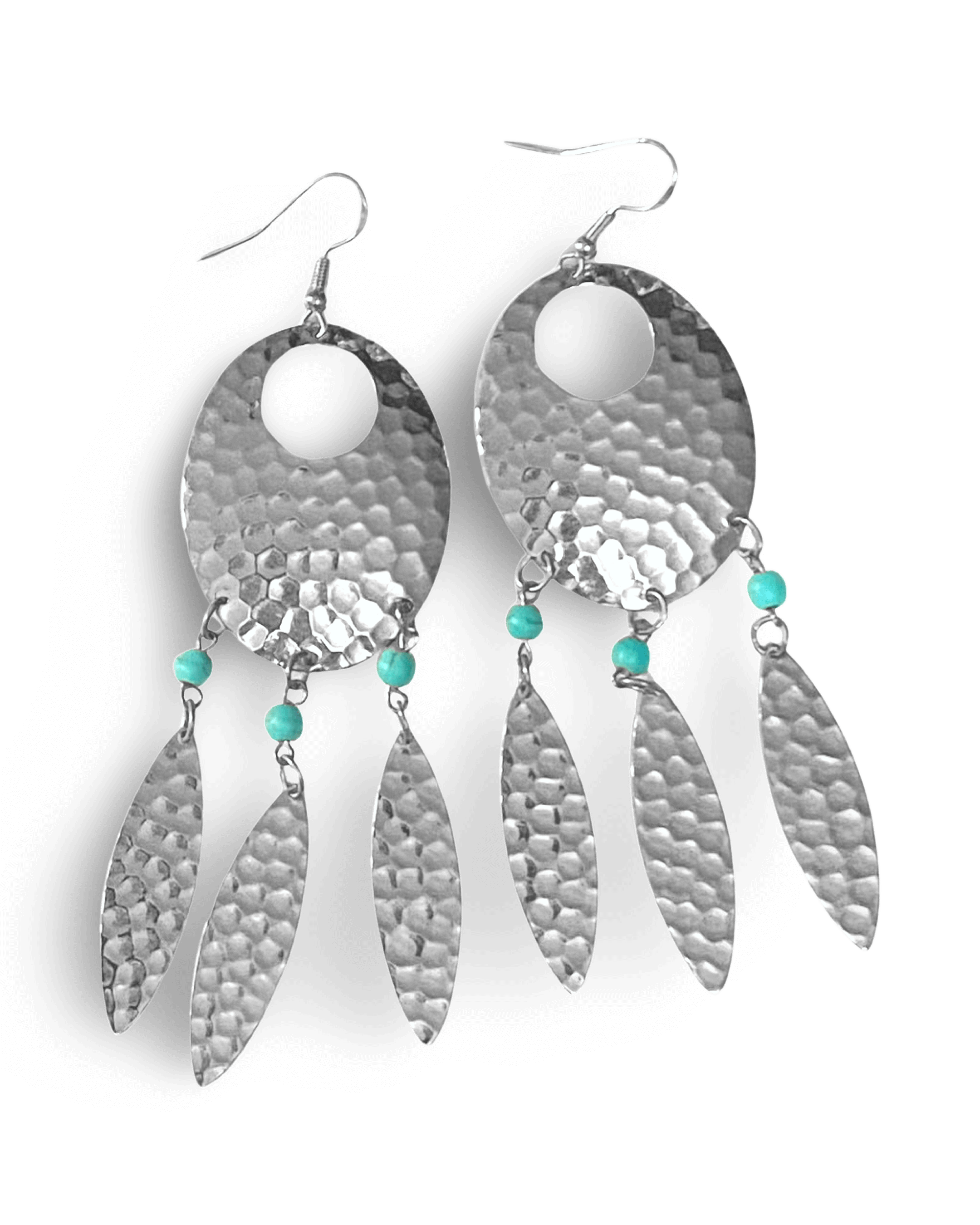 Dream Catcher Earrings with Turquoise & Feathers | Boho Jewelry, Earrings, $ 65.00, A Moment Of Now™