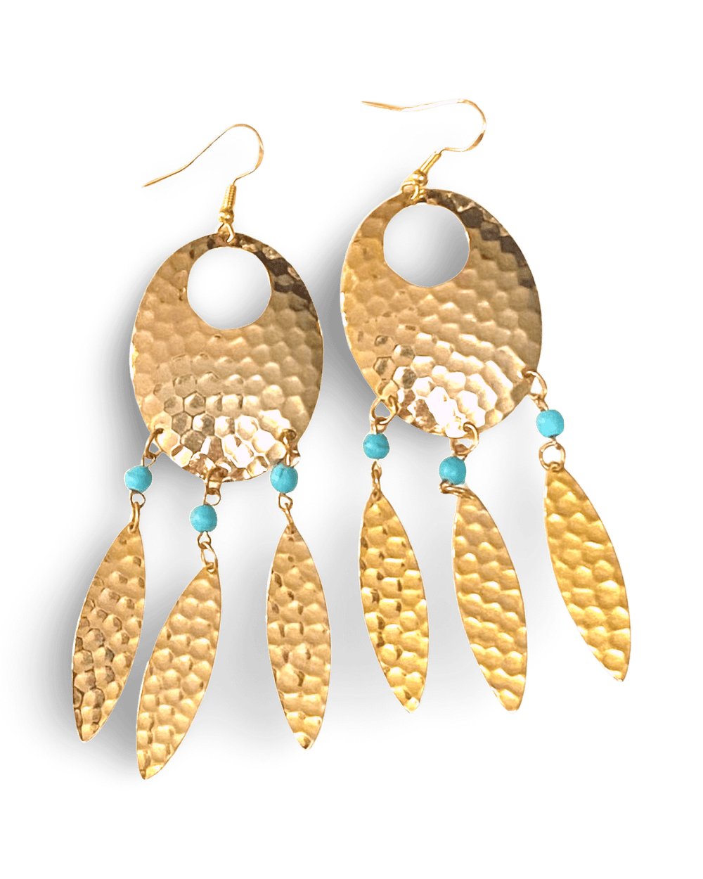 Dream Catcher Earrings with Turquoise & Feathers | Boho Jewelry, Earrings, $ 65.00, A Moment Of Now™