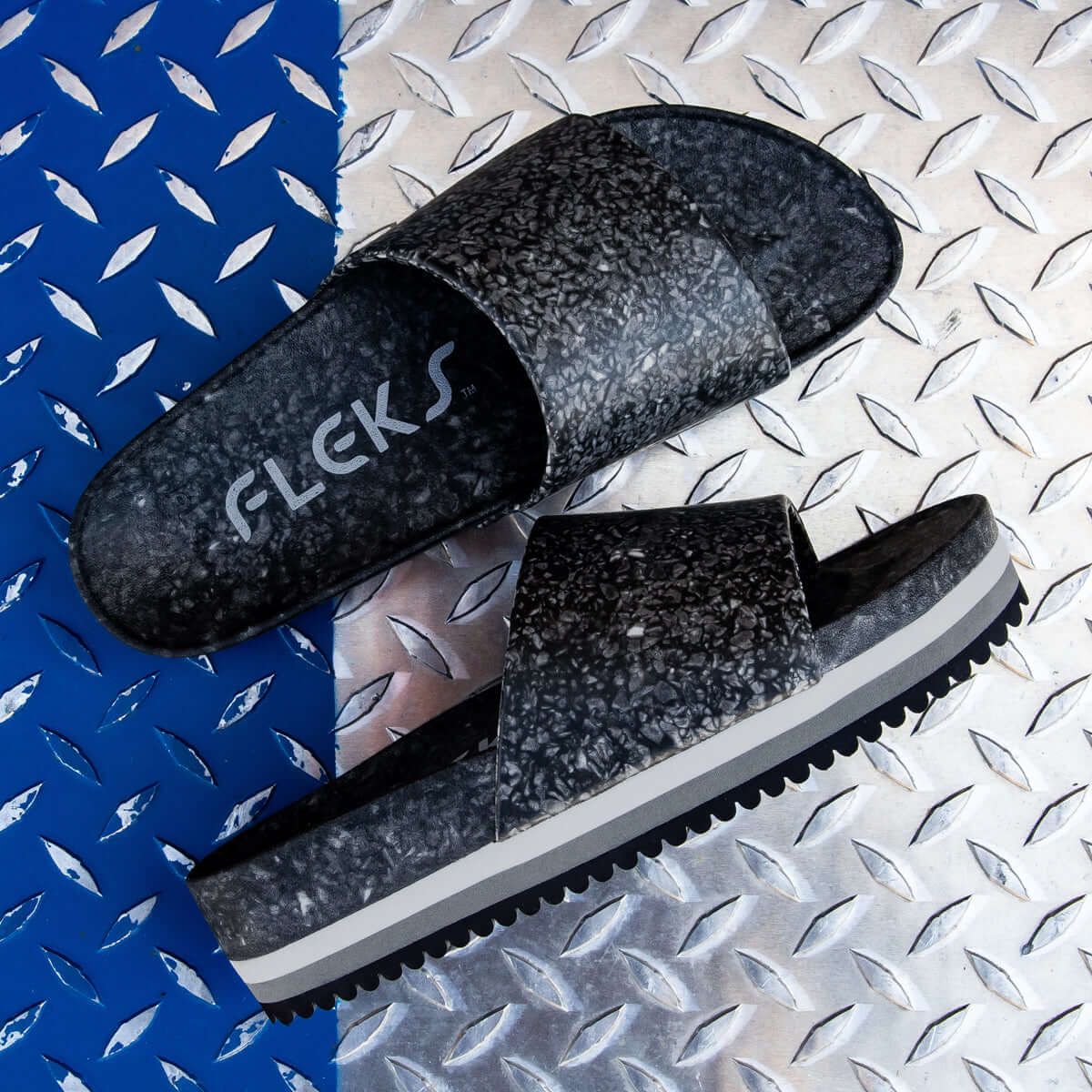 East Beach Slide Platform - Night | Black Cushioned Platform Sandals, East Beach Slide Platform, $ 85.00, A Moment Of Now™