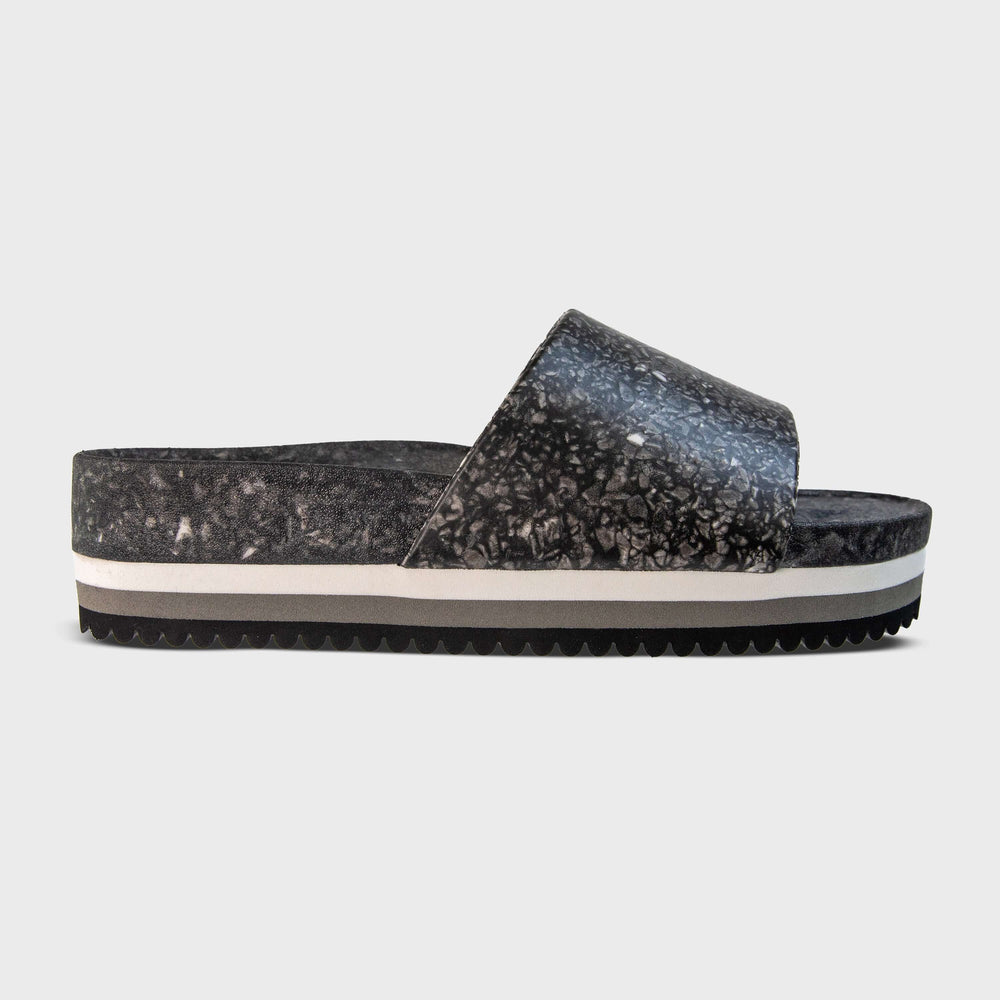 East Beach Slide Platform - Night | Black Cushioned Platform Sandals, East Beach Slide Platform, $ 85.00, A Moment Of Now™