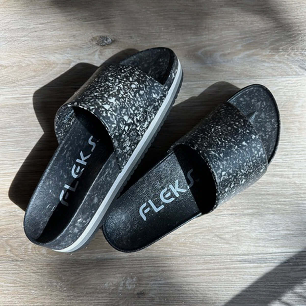 East Beach Slide Platform - Night | Black Cushioned Platform Sandals, East Beach Slide Platform, $ 85.00, A Moment Of Now™