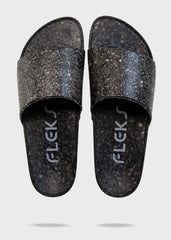 East Beach Slide Platform - Night | Black Cushioned Platform Sandals, East Beach Slide Platform, $ 85.00, A Moment Of Now™