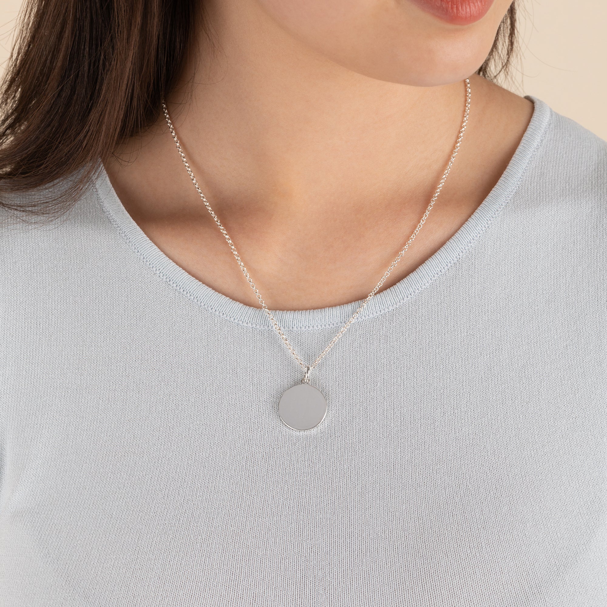 Circle Charm Necklace, 21'', Necklaces, $ 48.00, A Moment Of Now™