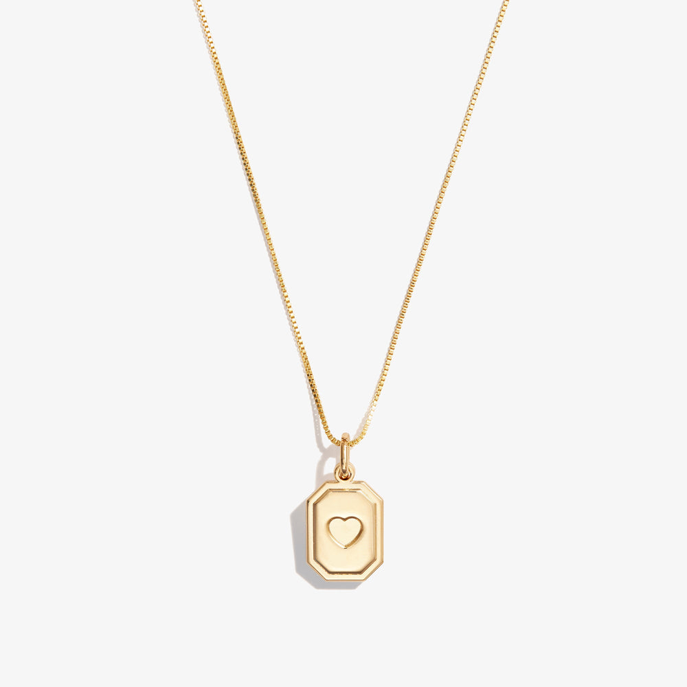 Slider Tag Heart Charm Necklace, 21'', Necklaces, $ 17.90, A Moment Of Now™