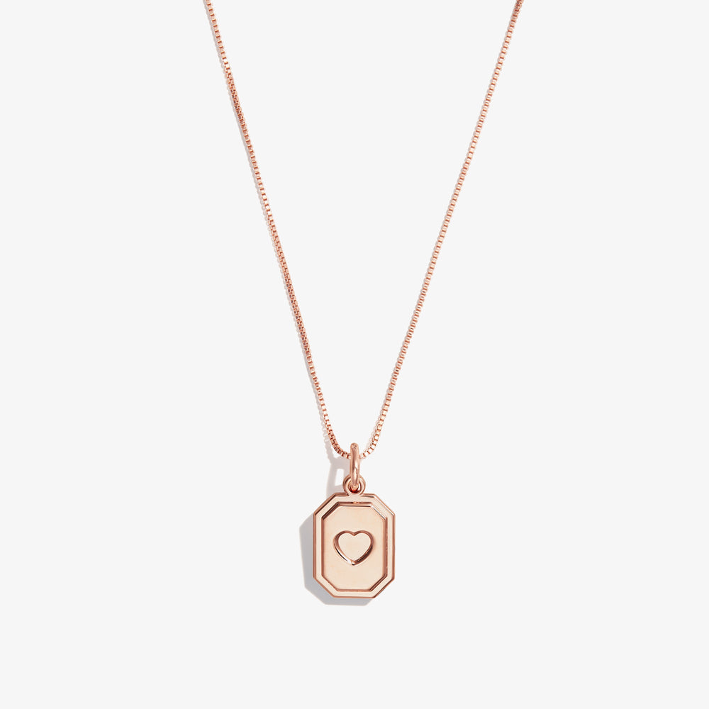 Slider Tag Heart Charm Necklace, 21'', Necklaces, $ 17.90, A Moment Of Now™