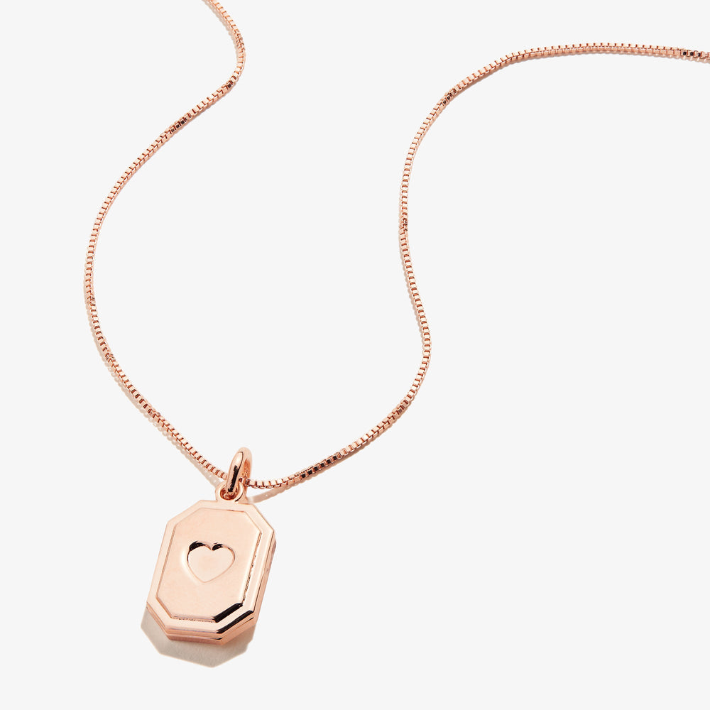 Slider Tag Heart Charm Necklace, 21'', Necklaces, $ 17.90, A Moment Of Now™