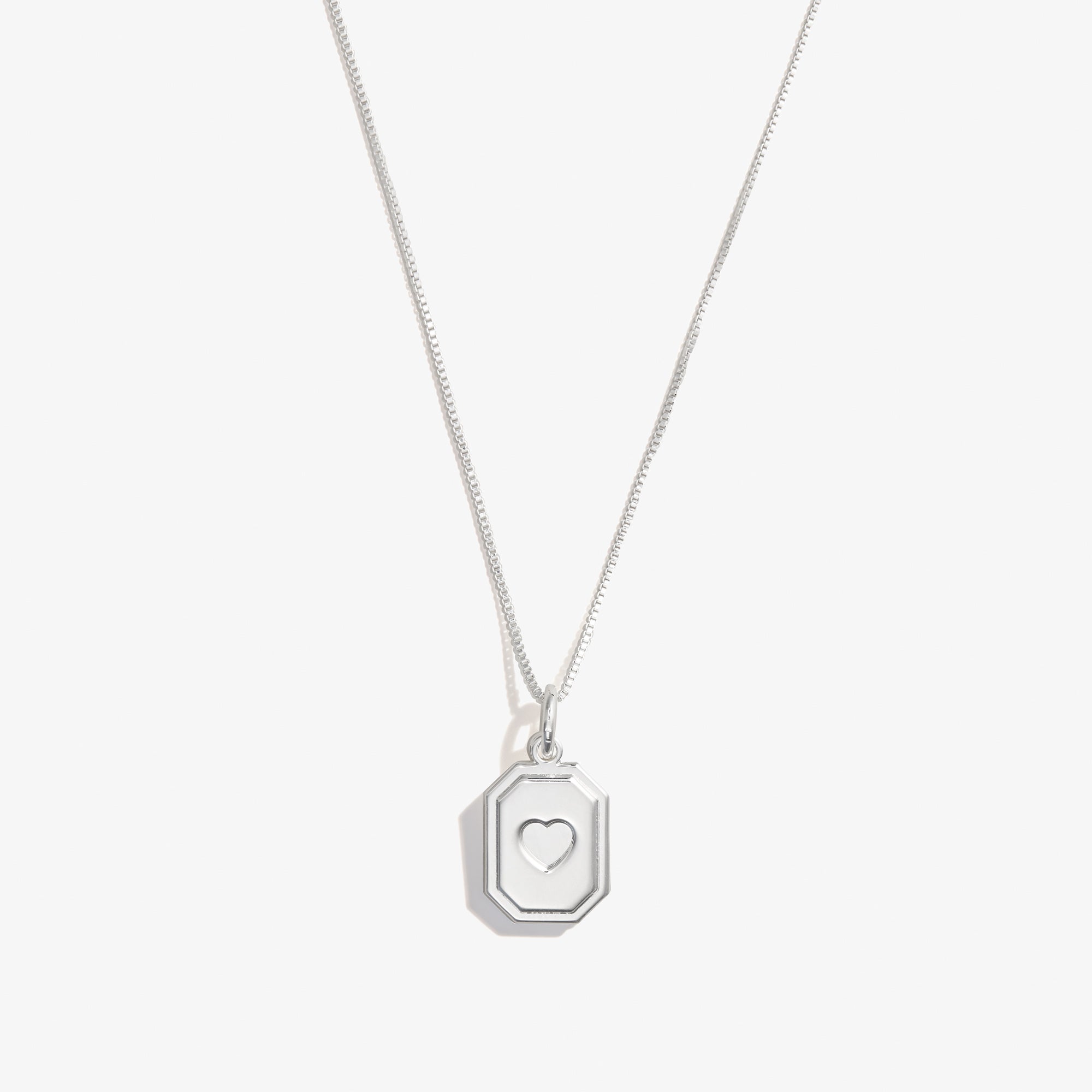 Slider Tag Heart Charm Necklace, 21'', Necklaces, $ 17.90, A Moment Of Now™