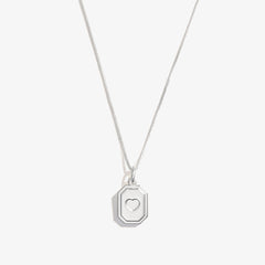 Slider Tag Heart Charm Necklace, 21'', Necklaces, $ 17.90, A Moment Of Now™