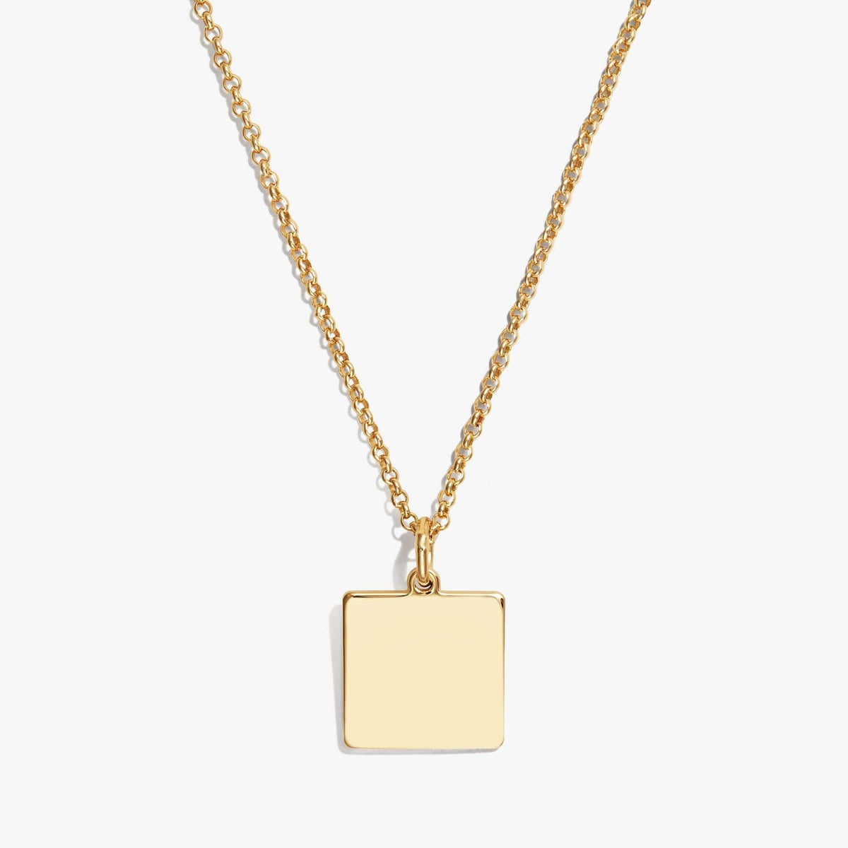 Square Charm Necklace, 21'' | Boutique In USA, Necklaces, $ 6.90, A Moment Of Now™