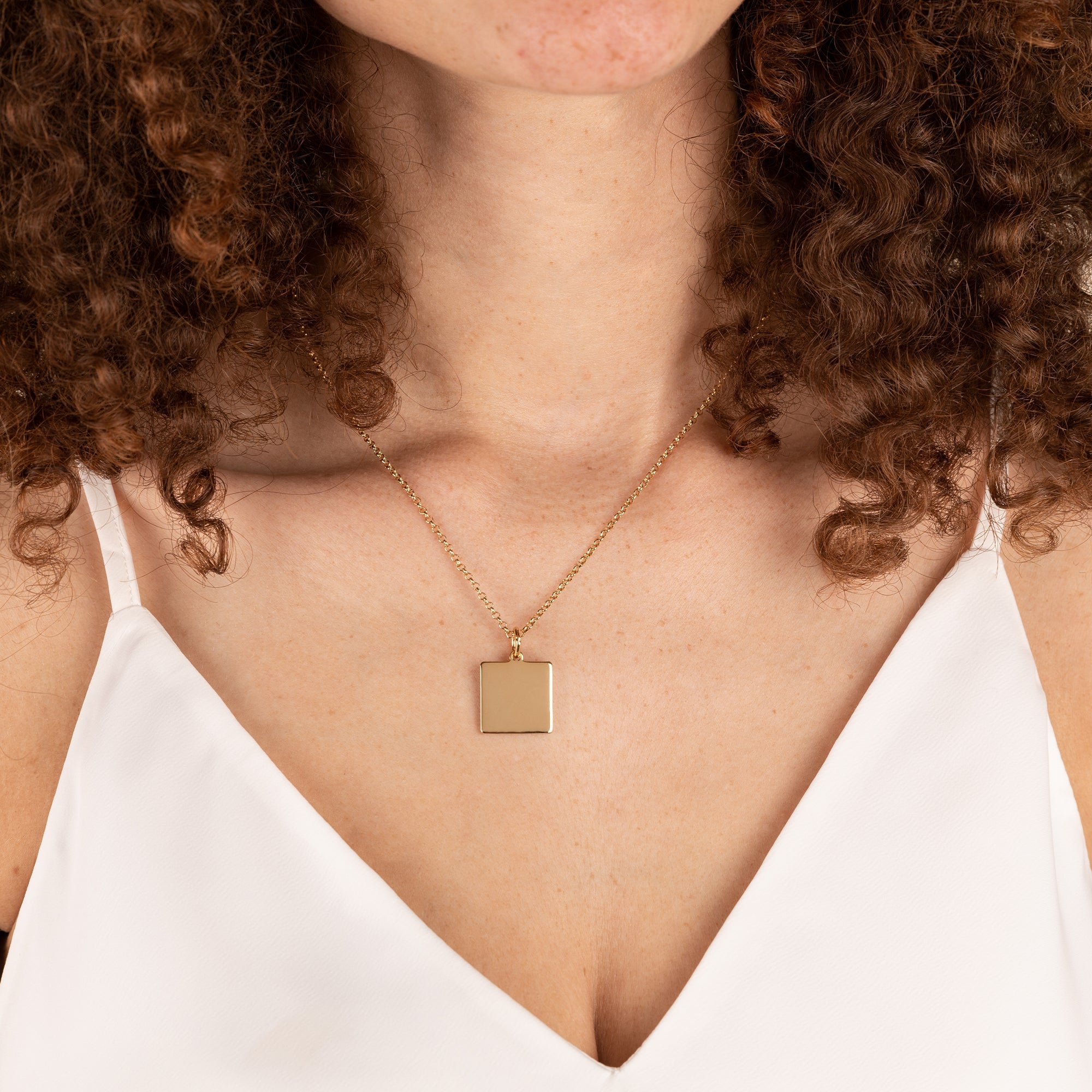 Square Charm Necklace, 21'', Necklaces, $ 13.90, A Moment Of Now™