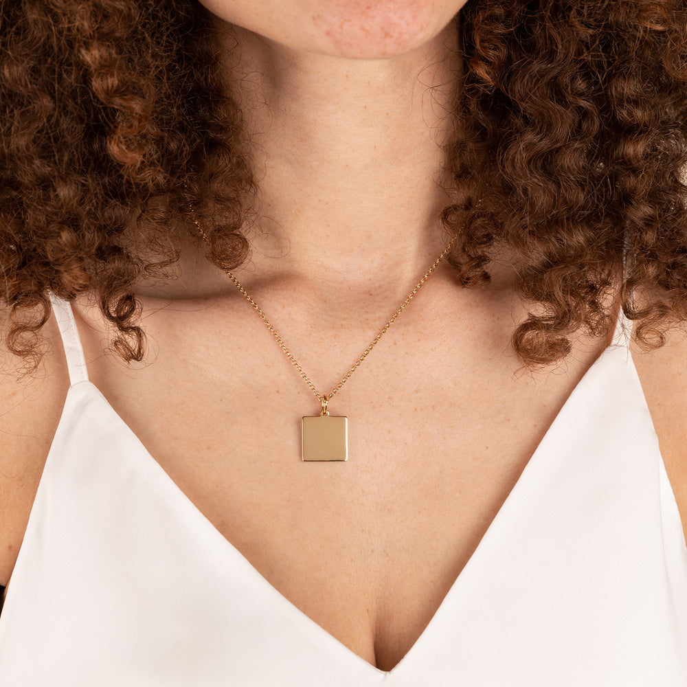 Square Charm Necklace, 21'', Necklaces, $ 13.90, A Moment Of Now™