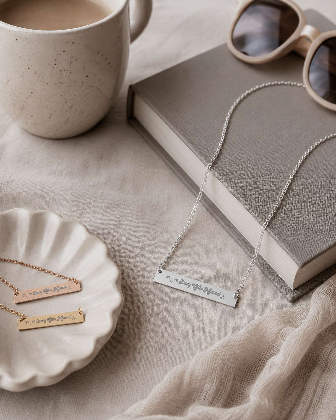 Every Little Moment Horizontal Bar Necklace