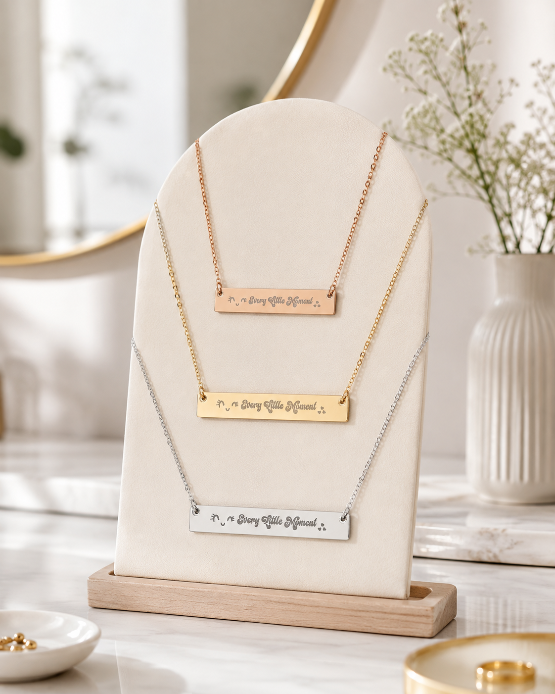 Every Little Moment Horizontal Bar Necklace