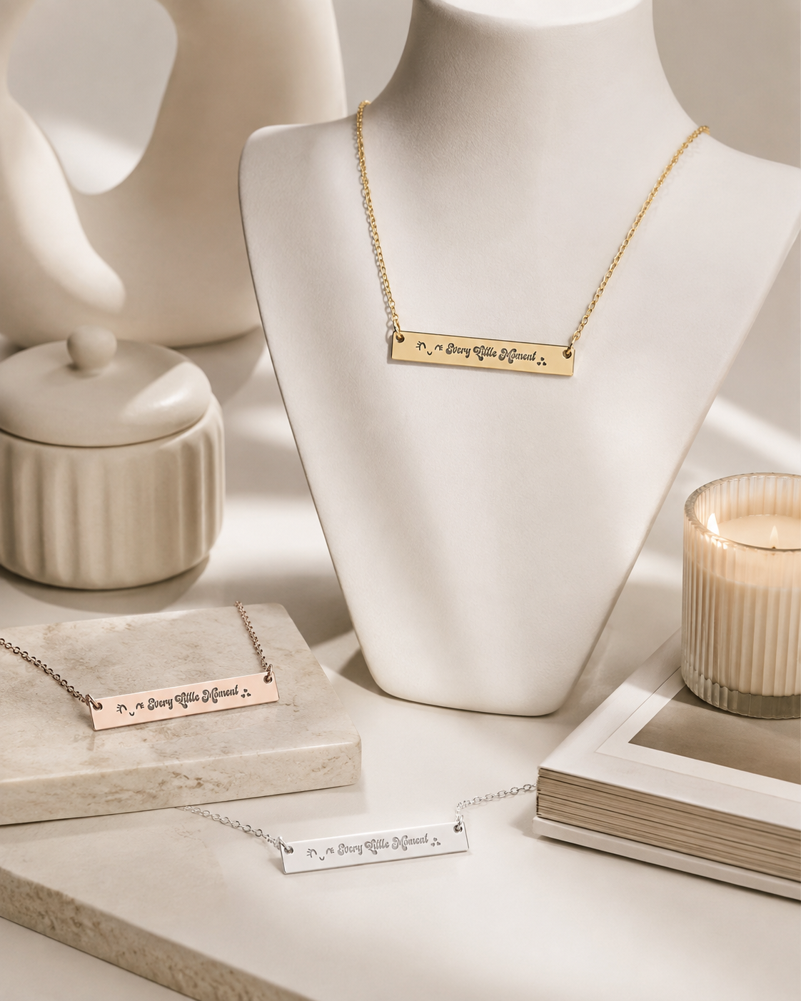 Every Little Moment Horizontal Bar Necklace