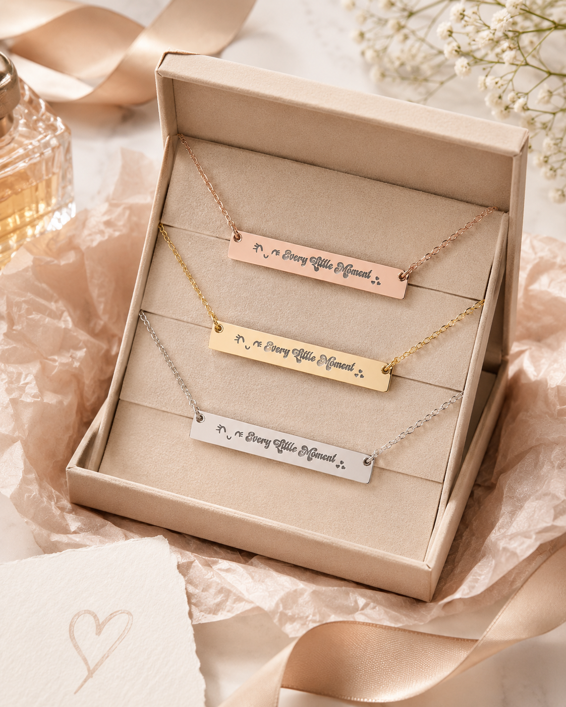 Every Little Moment Horizontal Bar Necklace