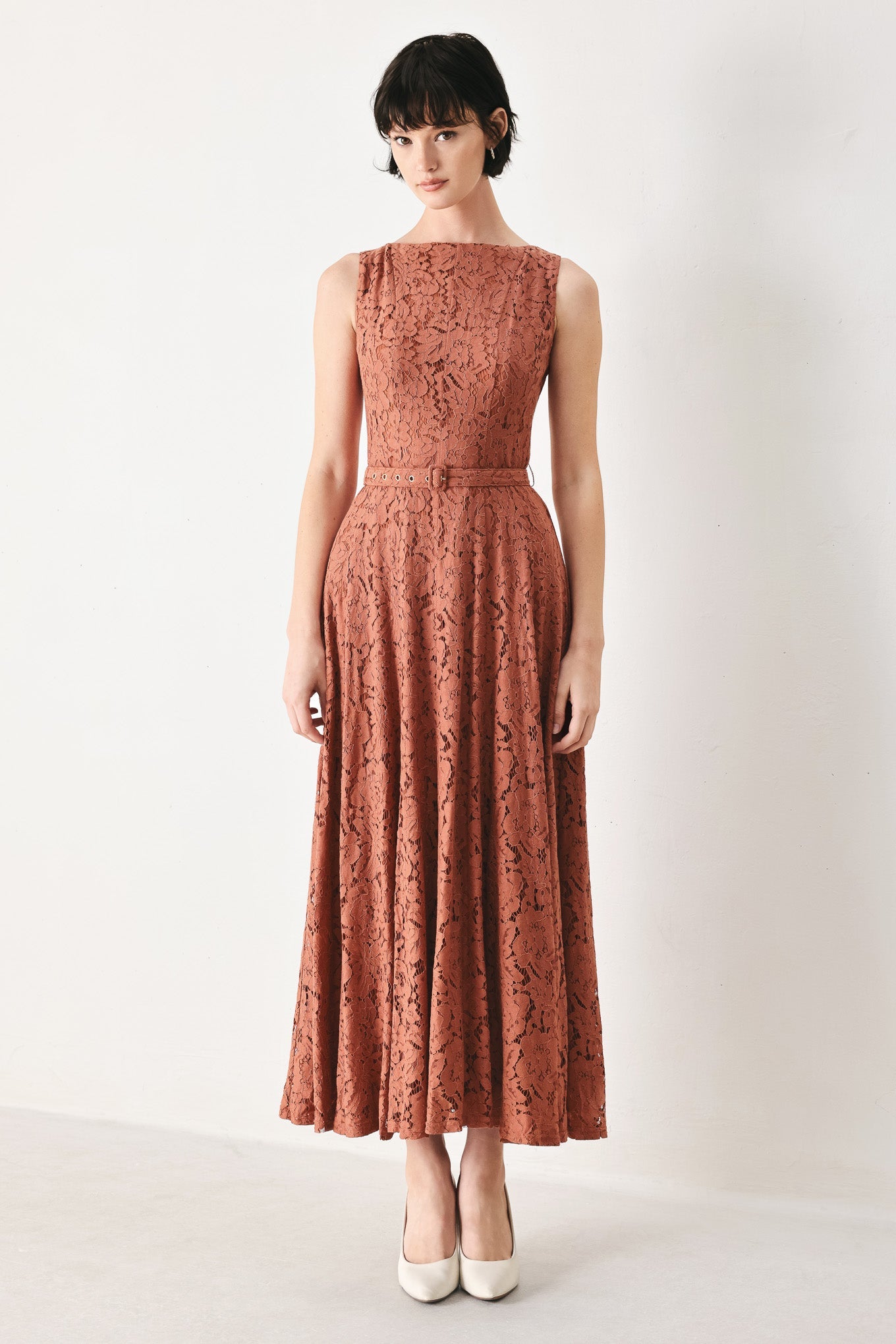 TRUE ROMANCE WOVEN LACE MIDI DRESS | Boutique In USA, DRESSES, $ 96.00, A Moment Of Now™