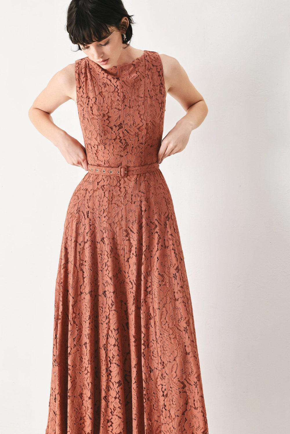 TRUE ROMANCE WOVEN LACE MIDI DRESS | Boutique In USA, DRESSES, $ 96.00, A Moment Of Now™