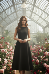 Living The Dream Black Woven Midi Dress | Boutique In USA, DRESSES, $ 104.00, A Moment Of Now™