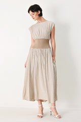HAMPTONS MORNING STRIPE WOVEN MIDI DRESS | Boutique In USA, DRESSES, $ 84.00, A Moment Of Now™