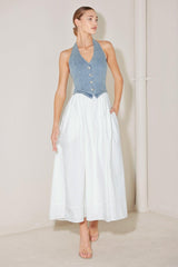 City to Coast Woven Midi Dress