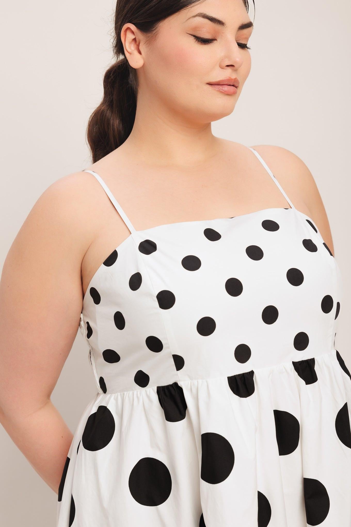 DOLCE VITA POLKA DOT WOVEN MIDI DRESS | Boutique In USA, DRESSES, $ 94.00, A Moment Of Now™