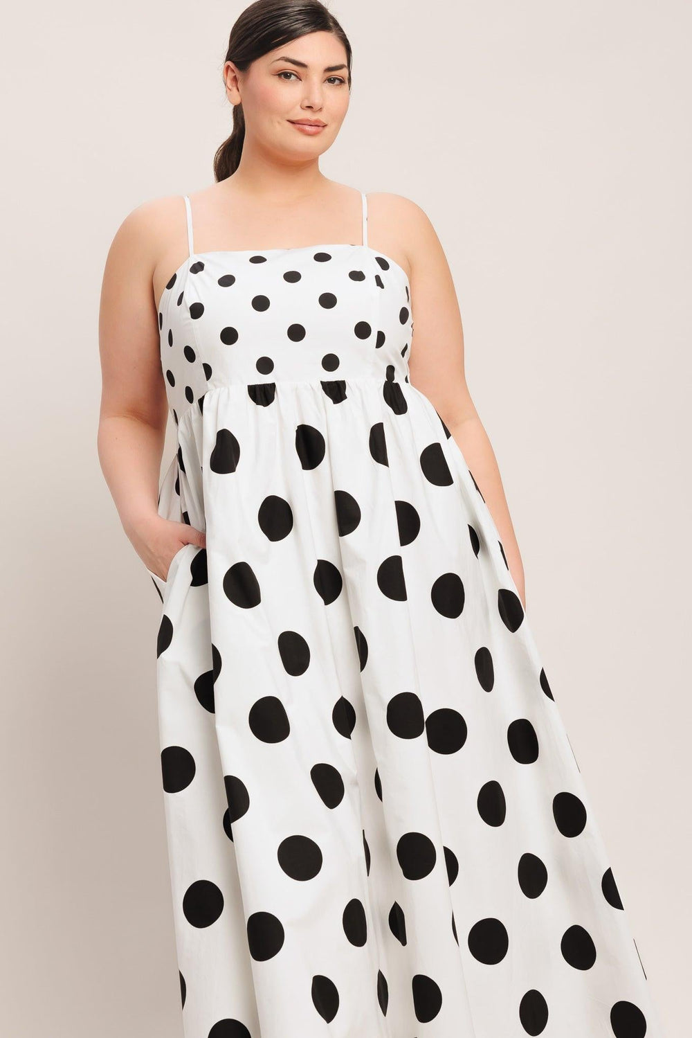 DOLCE VITA POLKA DOT WOVEN MIDI DRESS | Boutique In USA, DRESSES, $ 94.00, A Moment Of Now™