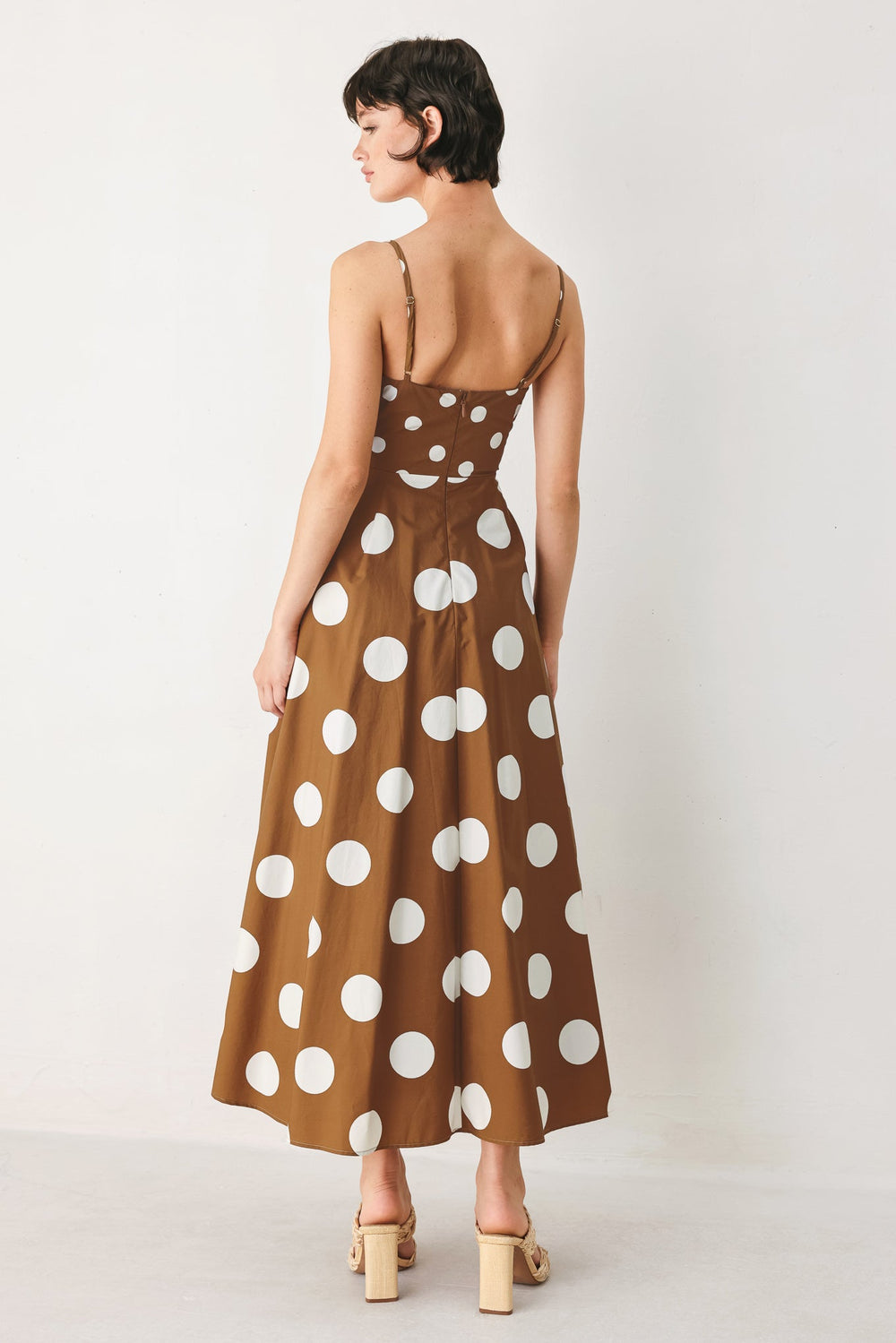 DOLCE VITA POLKA DOT WOVEN MIDI DRESS | Boutique In USA, DRESSES, $ 94.00, A Moment Of Now™