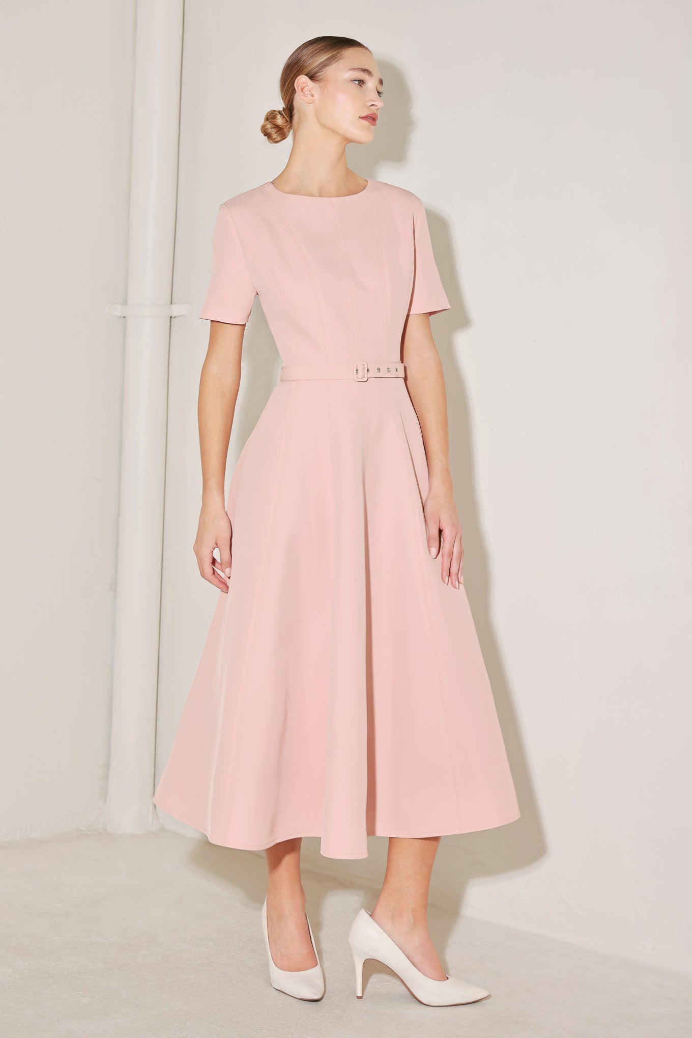 Spring Icon Pink Woven Midi DressSpring Icon Pink Woven Midi Dress, DRESSES, $ 110.00, A Moment Of Now™