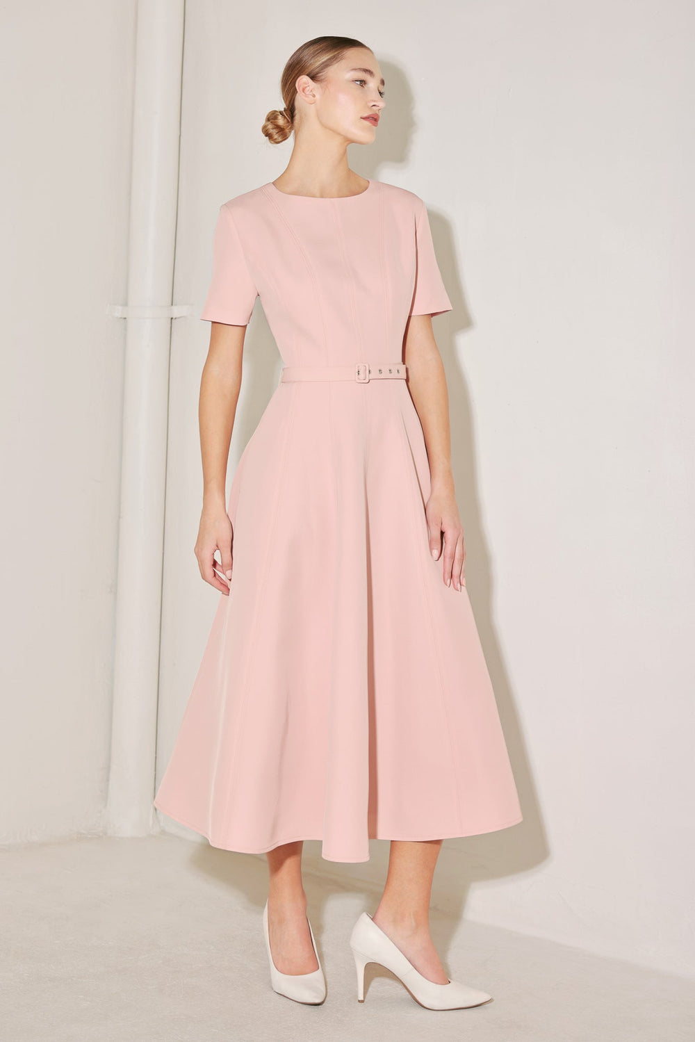 Spring Icon Pink Woven Midi DressSpring Icon Pink Woven Midi Dress, DRESSES, $ 110.00, A Moment Of Now™