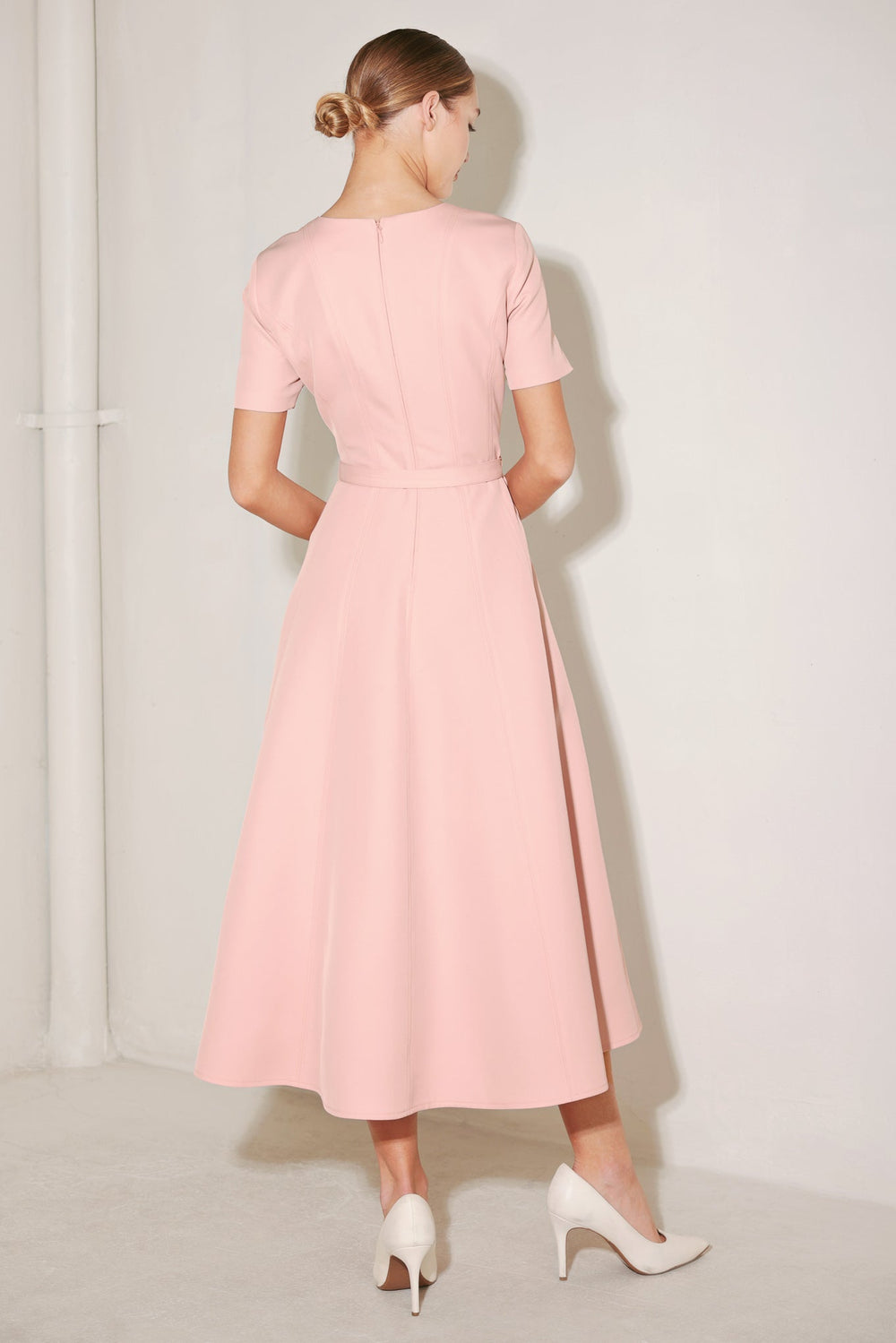 Spring Icon Pink Woven Midi DressSpring Icon Pink Woven Midi Dress, DRESSES, $ 110.00, A Moment Of Now™