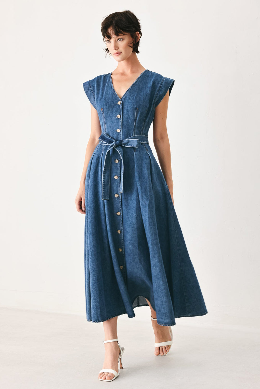 DAYDREAM DENIM MIDI DRESS | Boutique In USA, DRESSES, $ 104.00, A Moment Of Now™