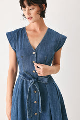 DAYDREAM DENIM MIDI DRESS | Boutique In USA, DRESSES, $ 104.00, A Moment Of Now™