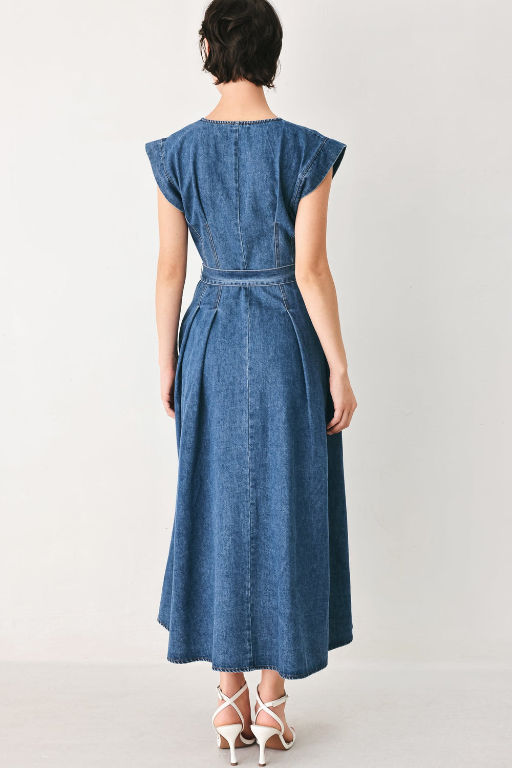 DAYDREAM DENIM MIDI DRESS | Boutique In USA, DRESSES, $ 104.00, A Moment Of Now™