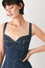 Western Charm Denim Midi Dress, DRESSES, $ 90.00, A Moment Of Now™