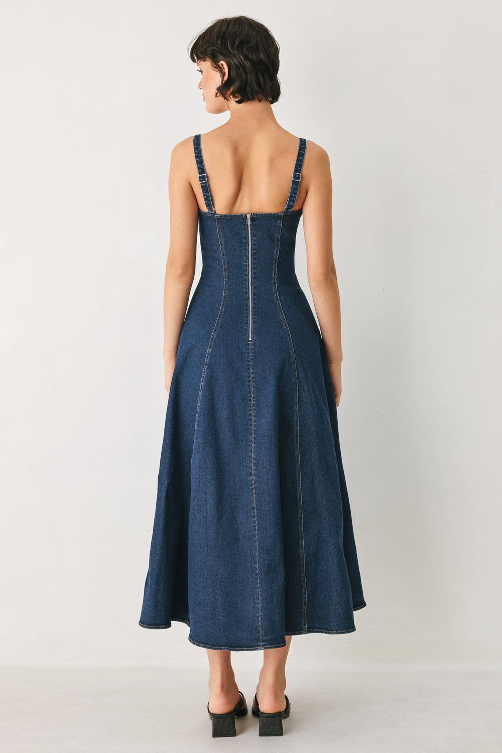 Western Charm Denim Midi Dress, DRESSES, $ 90.00, A Moment Of Now™