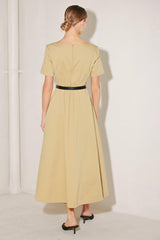 Warm Stone Edit Woven Midi Dress, DRESSES, $ 90.00, A Moment Of Now™