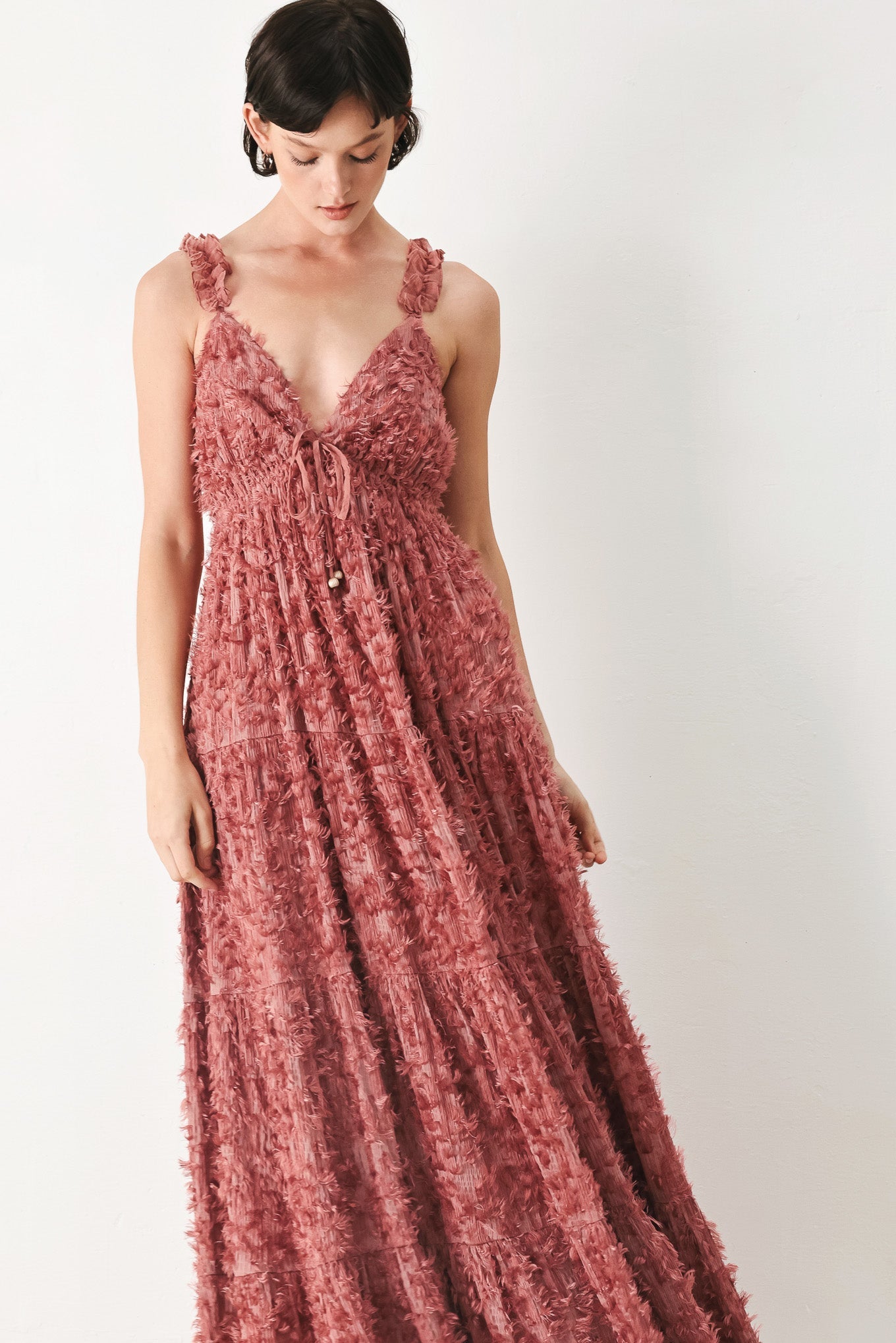 Twilight Rosette Woven Maxi Dress, DRESSES, $ 100.00, A Moment Of Now™