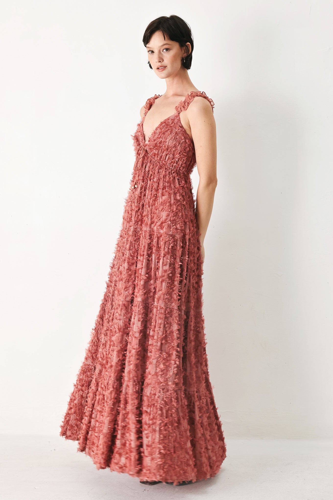 Twilight Rosette Woven Maxi Dress, DRESSES, $ 100.00, A Moment Of Now™