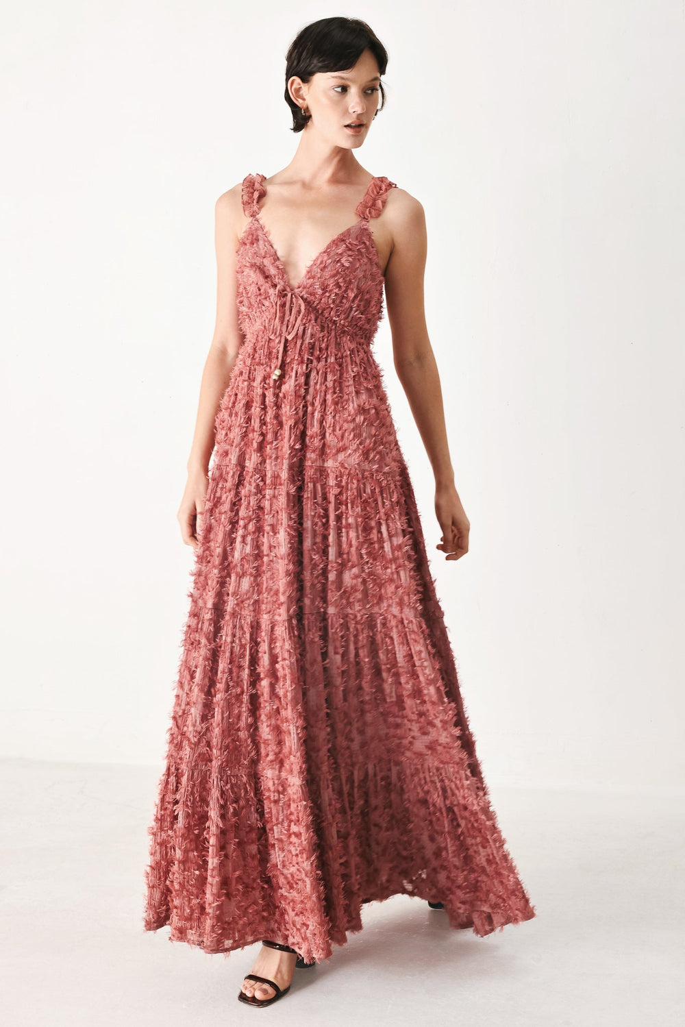 Twilight Rosette Woven Maxi Dress, DRESSES, $ 100.00, A Moment Of Now™