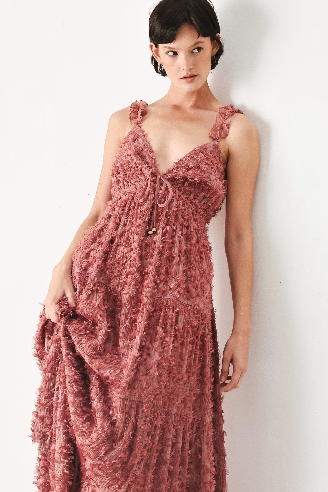 Twilight Rosette Woven Maxi Dress, DRESSES, $ 100.00, A Moment Of Now™