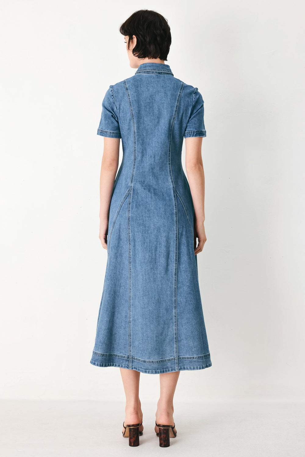 Vintage Sky Denim Midi Shirt Dress, DRESSES, $ 94.00, A Moment Of Now™