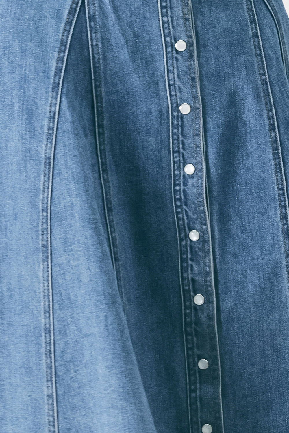 Vintage Sky Denim Midi Shirt Dress, DRESSES, $ 94.00, A Moment Of Now™