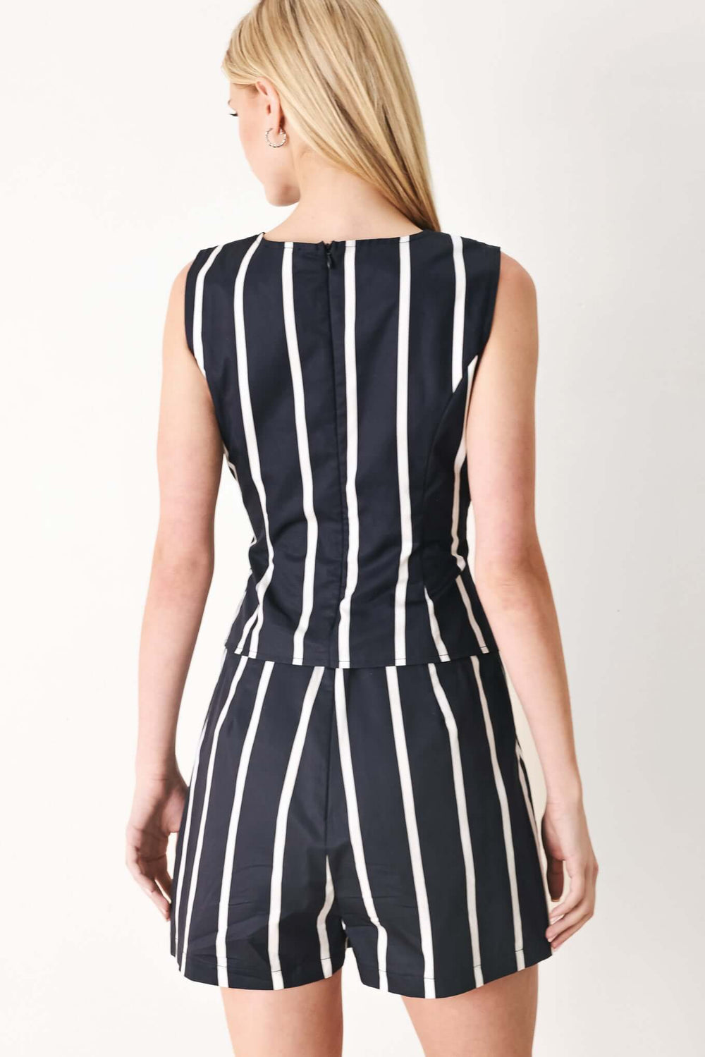 DARK RHYTHM STRIPE WOVEN TOP | Boutique In USA, TOPS, $ 56.00, A Moment Of Now™
