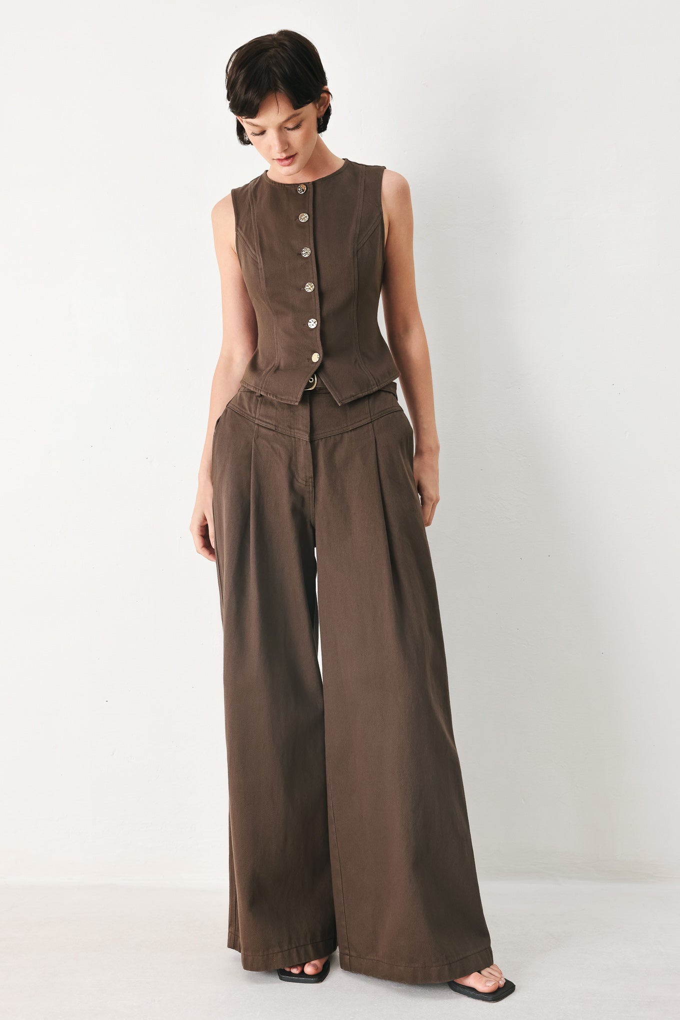 Brown Sugar Statement Woven Vest, TOPS, $ 60.00, A Moment Of Now™