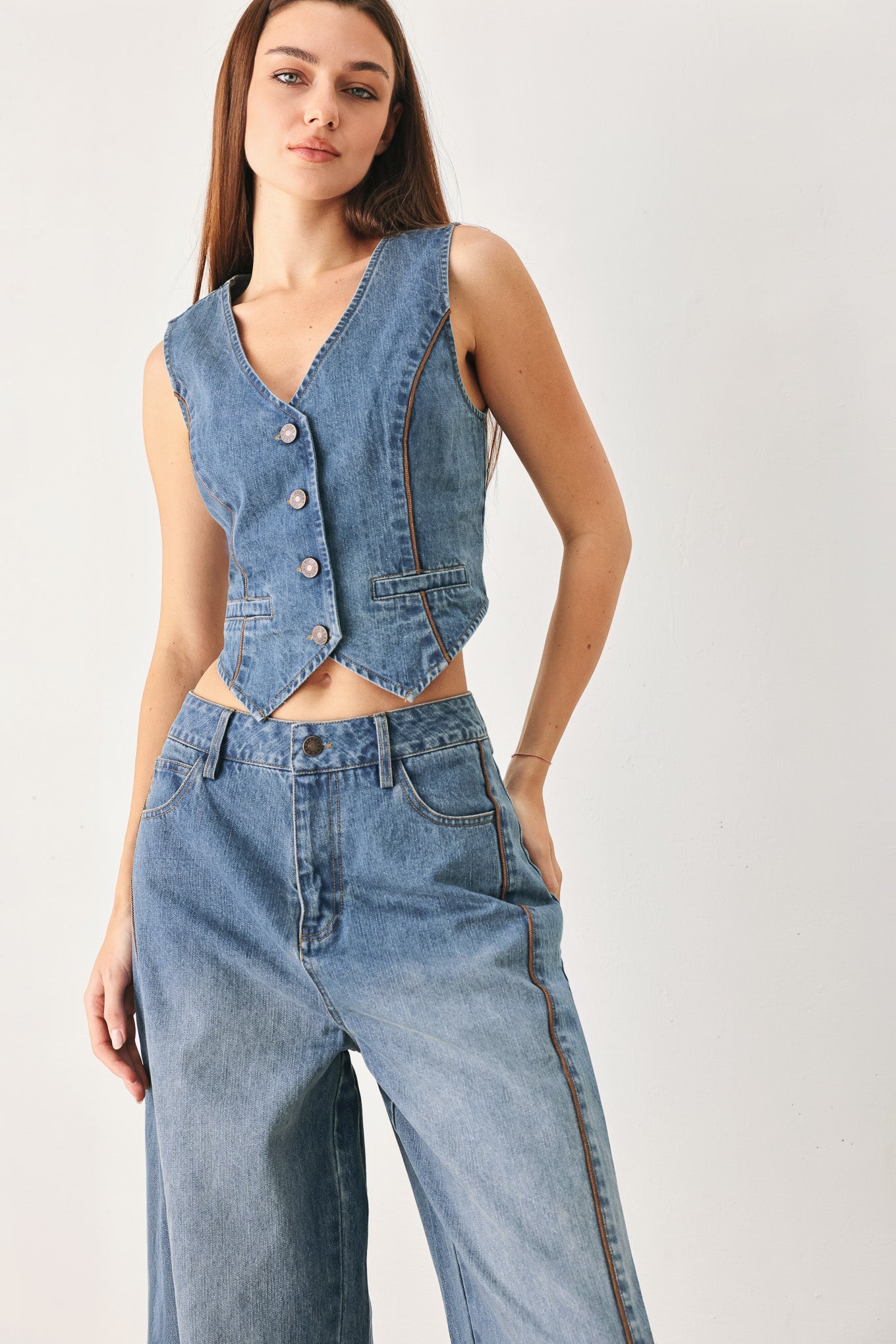 Western Muse Denim Vest | Boutique In USA, TOPS, $ 64.00, A Moment Of Now™