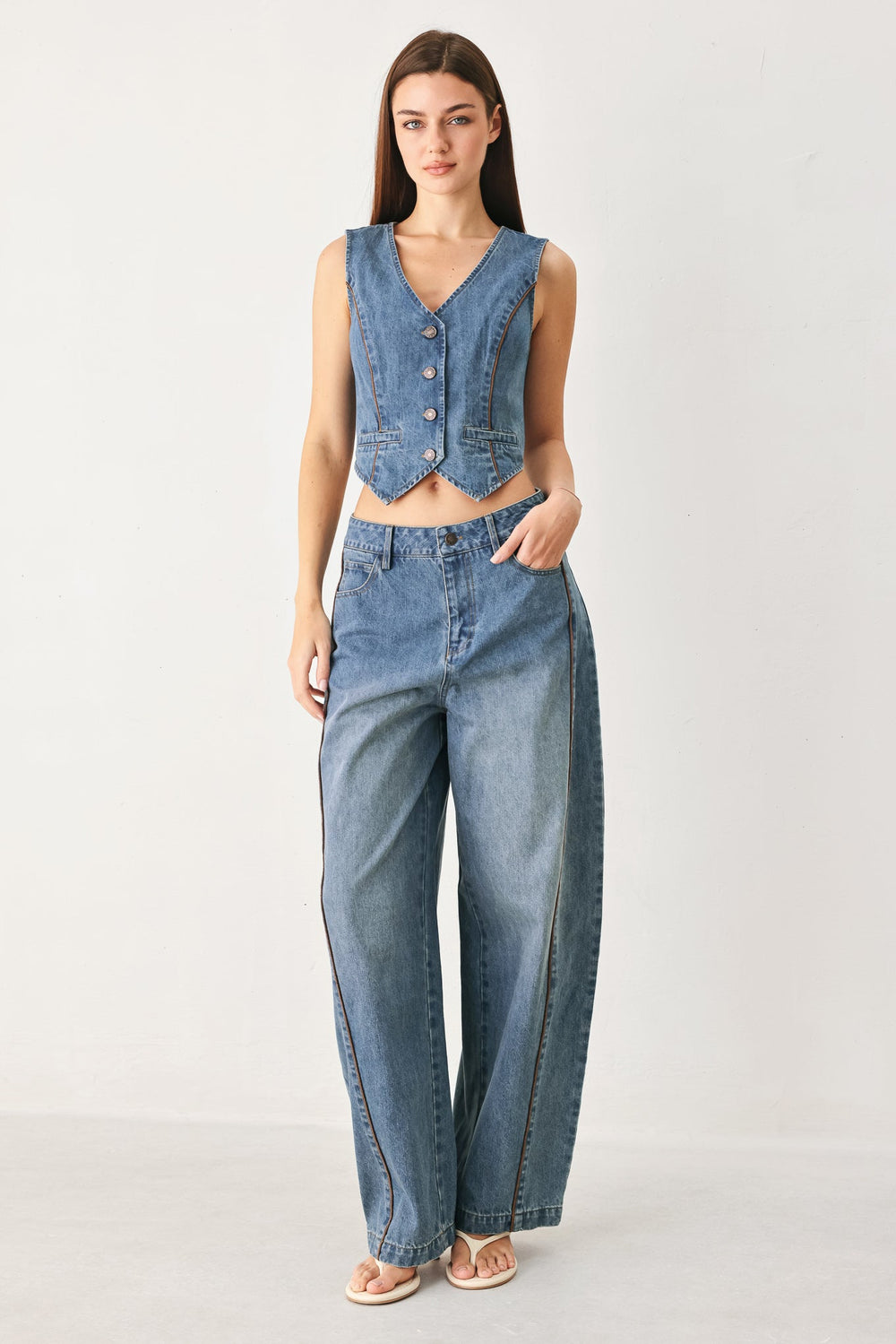 Western Muse Denim Vest | Boutique In USA, TOPS, $ 64.00, A Moment Of Now™