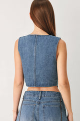 Western Muse Denim Vest | Boutique In USA, TOPS, $ 64.00, A Moment Of Now™