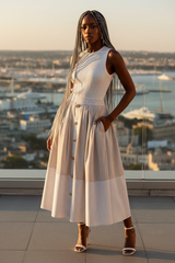 Coastal Light Woven Midi Skirt